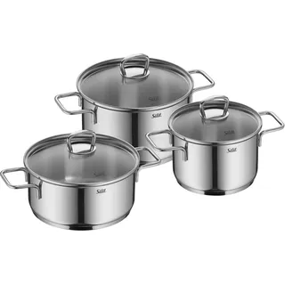 Silit Alicante Topf-Set 3-tlg. Kochtopf + Glasdeckel