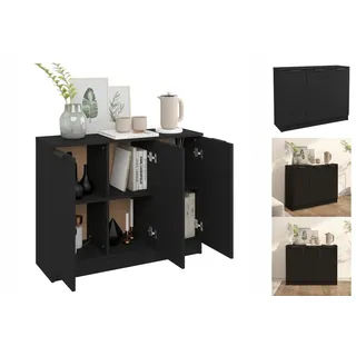 vidaXL Sideboard Schwarz 90,5x30x70 cm Holzwerkstoff