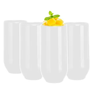 Glasmark KROSNO, 430ml, Set von 4, Trinkgläser, Longdrinkgläser, Wassergläser, Saftgläse, Cocktailgläser, Spülmaschinenfest, Perfekt für Zuhause, Restaurants und Partys