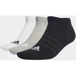 adidas Unisex Kinder Thin and Light Sportswear Low-Cut Socks 3 Pairs, Medium Grey Heather / White / Black, 7-8 Years