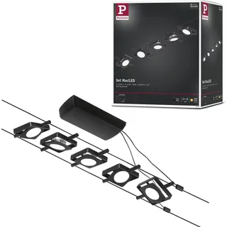 Paulmann LED Seilsystem MacLED Basisset - Schwarz, Silber