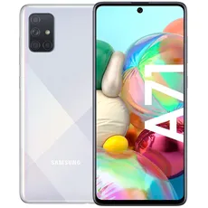 Samsung Galaxy A71 (16.95cm (6.7 Zoll) 128 GB interner Speicher, 6 GB RAM, Dual SIM, Android, prism crush Weiß) Deutsche Version