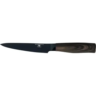 Rockingham Forge Forester Series 5” Allzweckmesser – Klinge aus Edelstahl mit einer Schwarzoxid Beschichtung, ergonomischer Griff aus Holz, Universalmesser, Spickmesser