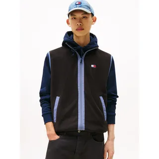 Tommy Jeans Fellimitatweste »TJM REG POLAR FLEECE VEST EXT« Mit Rundhalsausschnitt, schwarz