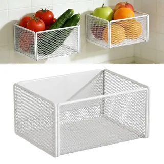 Magnetregal Küchenorganizer GewüRzregal Magnetisch KüHlschrank Magnet Regal, Weiß Magnetisches Gewürzregal für Kühlschrank, Ohne Bohren Magnet Ablage für Küchenorganisation und Bathroom Lagerung