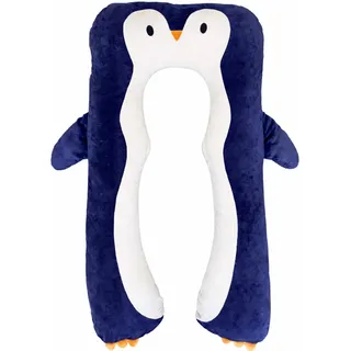 DRACA Seitenschläferkissen Kinder Pinguin Komfortkissen Wunderkissen Anti Stress ADHS Kissen für Kinder Einschlafkissen Tier Multifunktionskissen, Baumwolle In Tierform Großes Kuschelkissen Kind
