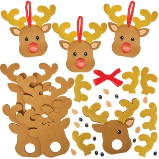Baker Ross FN343 Rentier Schokoladenhalter Dekorationen - 8er-Pack, Weihnachtsbasteleien, Weihnachtsdekoration für Kinder