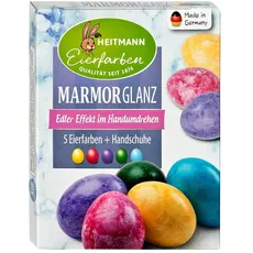 Heitmann Eierfarben, MarmorGlanz 53.2 g, 1 stück ( 5 Eirefarben +Handschuhe)