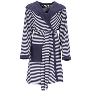 Bademantel Striped Hoody navy blue XS