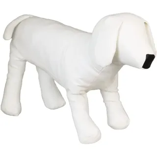 Croci Manichino Cane M Schaufensterpuppe Schaufensterpuppe Rücken 35/40 cm für Regenmantel Pullover und Sweatshirt Schneiderpuppe Plüsch Schneiderpuppe Weiß Kunstleder Verstellbare Beine