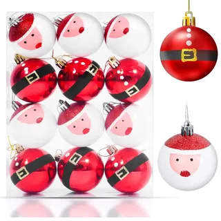 Uten Weihnachtskugeln rot Christbaumkugeln Weihnachtsbaumdeko 12 Stück AcrylØ 6cm für Weihnachten, Party, Hochzeit