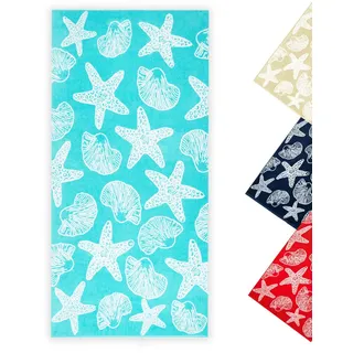 ZOLLNER Strandtuch 90 x 180 cm türkis