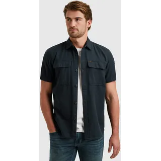 PME Legend Kurzarmhemd mit Kent Kragen, blau