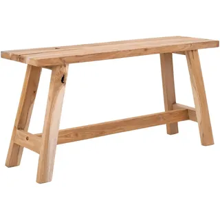 Mid.you Hockerbank , Teakfarben , Holz , Teakholz , massiv , Holz , 90x45x25 cm , Wohnzimmer, Sessel, Hocker & Hockerbänke, Hockerbänke