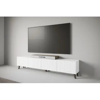 INOSIGN Lowboard »LOWBOARD PHUKET«, TV-Board mit Strukturfront, grifflose TV-Board Breite 190 cm, weiß