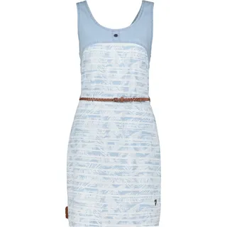 Blusenkleid ALIFE & KICKIN, Damen, Gr. XS, Normalgrößen, blau (light denim), 95% Baumwolle, 5% Elasthan, Rundhals, Kleider Blusenkleid