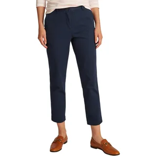 Tommy Hilfiger Damen Chino Hose Stretch Slim Knöchelfrei, Blau (Dark Night Navy), 40