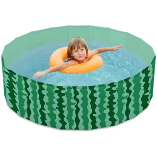 Flur Fester Planschbecken für Kinder, 160 x 30 cm, aus PVC, Motiv: Fruit, mit Rutschfester Unterseite, sicher und einfach zu montieren für den Außenbereich