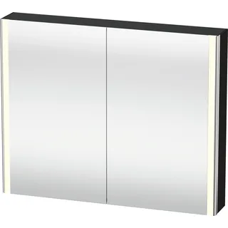 Duravit XSquare Spiegelschrank mit LED- Beleuchtung, 1000x800x155mm, XS7113040400000, Farbe: Schwarz Hochglanz Lack