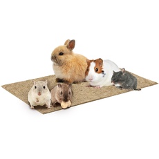 La cordeline 2 Stück Katzenstreumatte, Hanf, Natur, 25 x 40 cm, 1000 g/m2, Käfigboden für Nagetiere, Kaninchen, Hamster usw