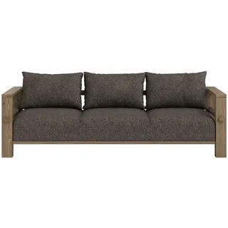 Karup Schlafcouch Polyester 3-Sitzer Braun