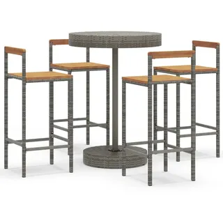 vidaXL Gartenbar-Set 5-tlg. Grau