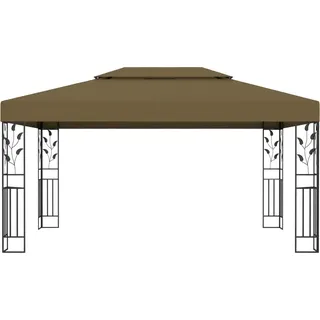 vidaXL Pavillon mit Doppeldach 3x4 m Taupe 180 g/m2 - Taupe