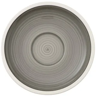 Villeroy & Boch Villeroy und Boch Manufacture Gris Untertasse, 16 cm, Premium Porzellan, Grau