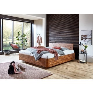 Sam SAM® Schwebebett Holzbett Akazienholz 200 x 200 cm geschlossenes Kopfteil TENERIFFA