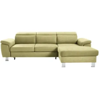 XORA Ecksofa Grün, - 250x167 cm,