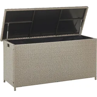 Beliani Auflagenbox 126 x 63 cm Beige/Grau/Schwarz