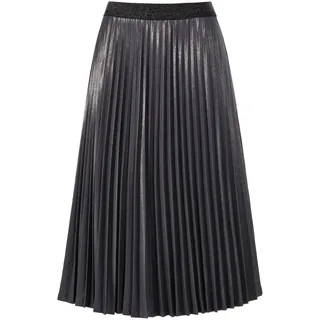 GOLDNER Plisseerock »Plisseerock im Metallic Look«, grau