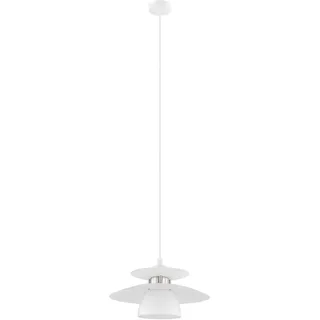EGLO Brenda 1-flg. 32 cm rund nickel matt, weiß