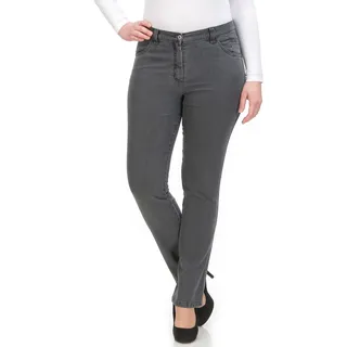 Stretch-Jeans KJBRAND "Betty CS Denim Stretch", Damen, Gr. 44, N-Gr, grau (denim graphit), Denim/Jeans, Obermaterial: 85% Baumwolle, 13% Polyester, 2% Elasthan, unifarben, lang, Jeans Stretch-Jeans, mit Stretch