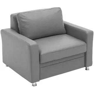 Beldomo Style Schlafsessel , Grau , Metall , 116x90x100 cm , Stoffauswahl , Wohnzimmer, Sofas & Couches, Schlafsofas, Schlafsessel