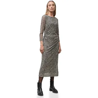 Street One Damen Mesh-Kleid mit Leo-Muster