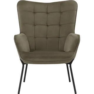 OTTO home Ohrensessel Luukas recyceltes Polyester 73 x 99 x 80 cm Braun