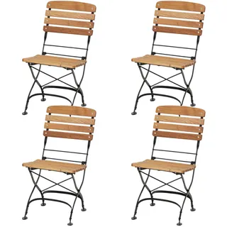 Siena Garden Klappsessel-Set , Naturfarben , Holz, Metall , Robinie , 60x87x43 cm , klappbar, wetterfest , Esszimmer, Stühle, Klappstühle