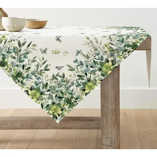 Artoid Mode Eukalyptus Blätter Frühling Tischwäsche, Saisonnal Sommer Küche Tisch Dekoration Drinnen Urlaub Party Dekor 85x85 cm
