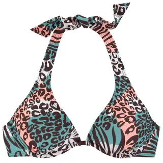 VENICE BEACH Bügel-Bikini-Top Damen türkis-bedruckt Gr.38 Cup F