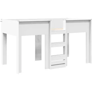 vidaXL Etagenbett für Kinder Weiß 90 x 190 cm Holzwerkstoff - Weiß