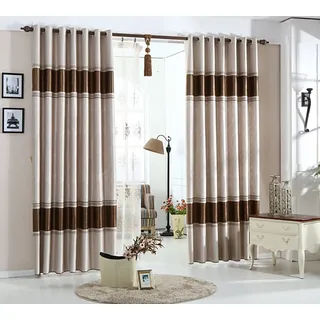 VOGOL youyee Blackout Dicke Baumwolle und Leinen eleganter massiver Windows Vorhang/Fall/Panels/Behandlung, Full Shading Tülle Panel 4284, Polyester, C1, 54 * 84
