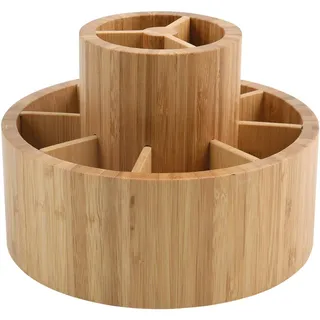 Spirella Kosmetik-Organizer , Hellbraun , Holz , Bambus , 20x20x15.3 cm , Badaccessoires, Sonstige Badaccessoires