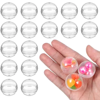 Healifty 100 Stück Plastikkugeln zum Befüllen von Weihnachtskugeln, transparente Acryl-Bastelkugeln, Plastik-Lottokugel zum Krallen, Kaugummiautomaten-Eier, Spielzeug für die Gaming-Party, 2,8 cm