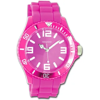 Oozoo Unisex Armbanduhr Vintage Series Analog Silikon pink UOC4177A