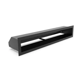 Kamin Lüftungsgitter Schwarz – Schlitzblende / Luftleiste für Kaminverkleidung 650x90 (120)