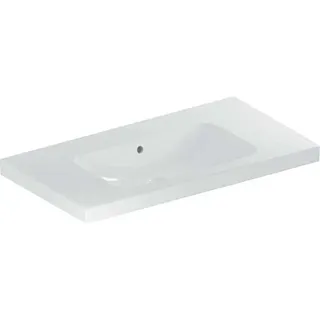 Geberit iCon Light Waschtisch, 90 cm x 48 cm, ohne Hahnloch, mit Überlauf,501840, 501.840.00.3, Farbe: weiß