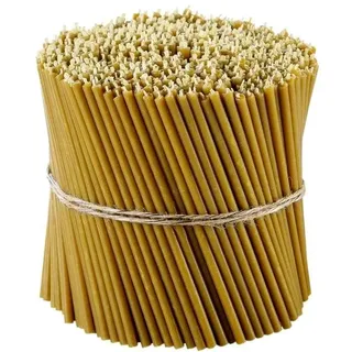Danilovo Ritual Kerzen 100% Bienenwachs (Gelb) - Orthodoxe Kerzen für Gebet Tischdeko Hochzeit - Ungiftig, Ruß - Tropffrei, Nachhaltige Produkte, N100, Höhe: 16,5 cm, Ø 5,7 mm (150 stück)