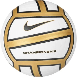 Nike Championship Volleyball 12 Panel Volleyball Indoor Trainingsball Wettkampfball, Metallic Gold/White/Metallic Gold/Black, 5
