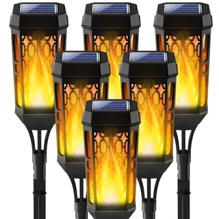 Joltix Solarlampen für Außen Garten, Solarleuchten mit Realistischer Flammeneffekt, Solar Fackeln Gartenbeleuchtung, IP65 Wasserdichte Gartenfackeln für Außen, Hinterhöfe, Rasendeko